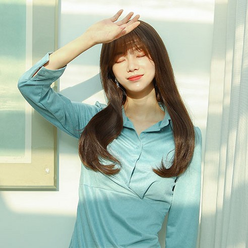가발매니아 하프라운드 52cm 수제통가발 프론트레이스, 내츄럴브라운