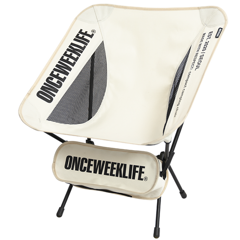 원스위크라이프 백패킹용 접이식 경량스틸 캠핑 의자, 아이보리색, 1개 
낚시