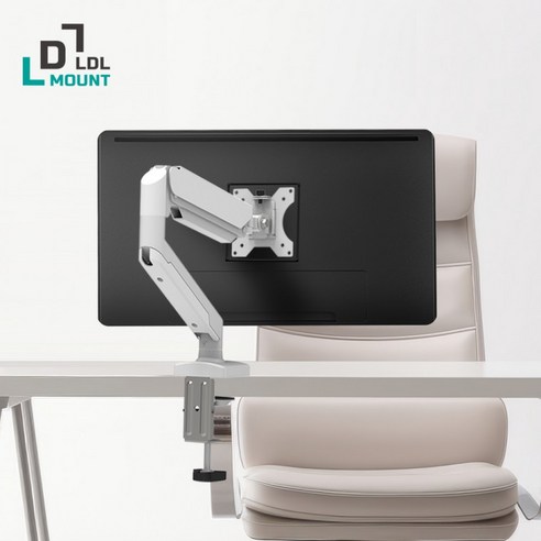 엘디엘마운트 데스크형 클램프 홀타입 싱글모니터암 32인치 지원 FLEX FIT A1화이트, 상세페이지 참조, 상세페이지 참조