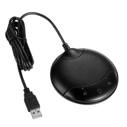 회의 마이크 픽업 PC 마이크 제품 책상 플라스틱 컴팩트 블랙, 90mm, 검정