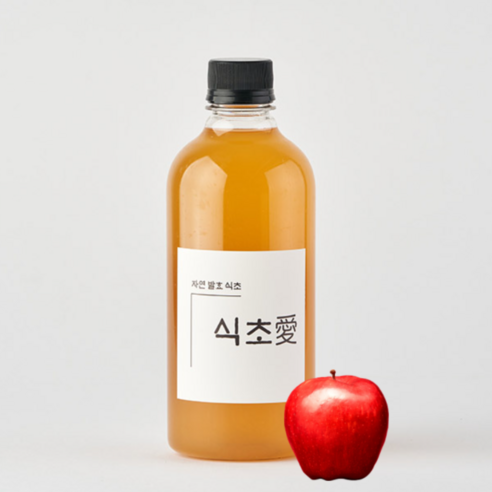 유기농 과일 다이어트 사과 식초 전통방식 천연 100% 자연발효 마시는 과일 비니거, 1개, 500ml