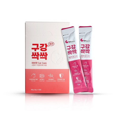 고양이 허비캣 구강싹싹 츄르 생선 12g x 15p, 1개, 대구