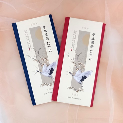 버블리토퍼 추석용돈봉투 용돈토퍼 용돈봉투 레드1매 + 블루1매 고급봉투 명절봉투 감사봉투 상품권봉투, 흰색띠지(레드+블루)