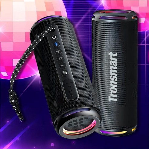 Tronsmart T7 Lite 휴대용 블루투스 스피커 우퍼 IPX7방수 LED, Black