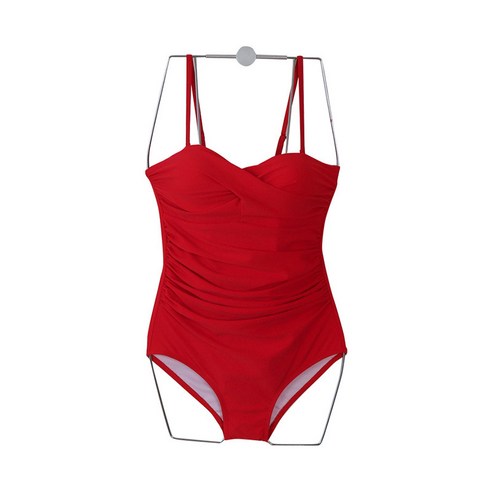 DFMEI 새로운 풀 컬러 슬림 원피스 여성 수영복 멀티 컬러 여름, DFMEI 붉은색