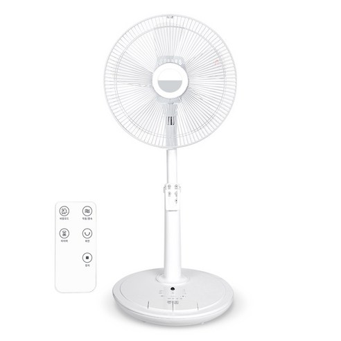 5엽 스탠드 좌석용 리모컨 선풍기 저소음 가정용 업소용, 리모컨 발터치