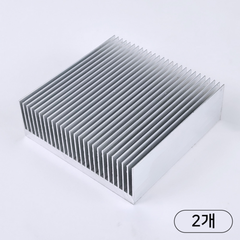 홈앤툴즈 알루미늄 칩셋 히트싱크 방열판, 80x80x27mm, 2개