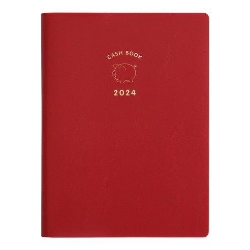 인디고 2024 생활의 온도 커버형 가계부 (날짜형), 레드, 1개