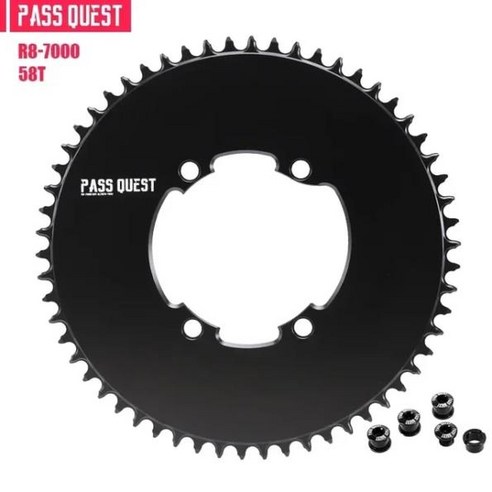 크랭크 PASS QUEST 일반 체인 시마노 105 R7000 울테그라 DURA ACE R9100 지지대 12 단 속도 110BCD 46T 60, 5) R8-7000 ROUND 54T