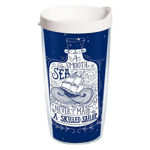터비스 킵 드링크 핫 & 콜드 텀블러, Vintage Tall Ship, 473ml
