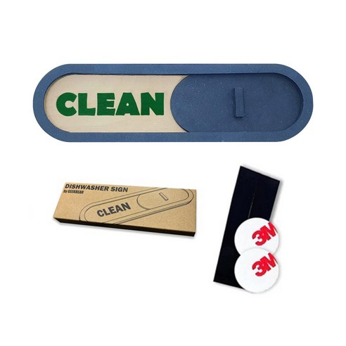 긱베어 식기세척기 클린 더티 clean dirty 마그넷 자석 스티커, 3. 블루, 슬라이딩형
