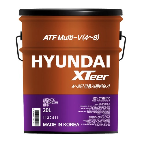 현대 엑스티어 xteer atf multi-v(4~8) 4~8단 자동 미션 오일 20L, 1개 atfsp4 Best Top5