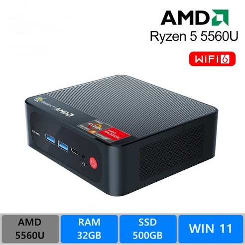 월드스타 고사양 미니PC Beelink SER5 AMD Ryzen 7 5700U/5560U 사무용 가정용 게임용, 5700U, 16GB+1TB, US Best Top5