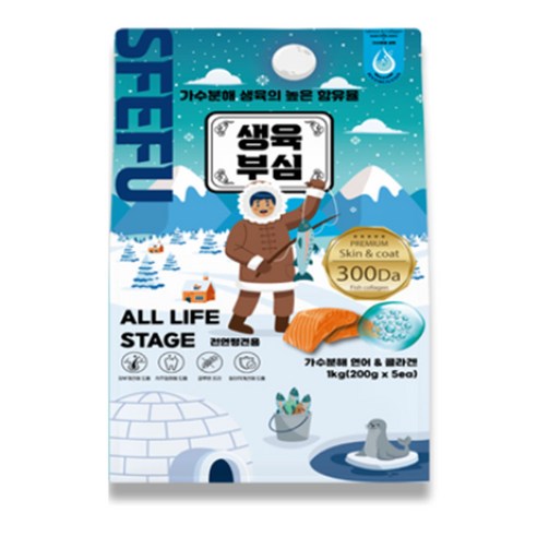 스페푸 생육부심 소프트 가수분해 연어&콜라겐 1kg, 1개, 연어