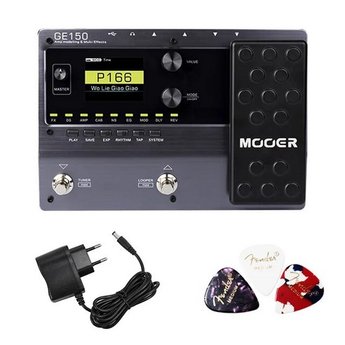 멀티이펙터 MOOERGE150 AMP 모델링 기타 이펙트 페달 프로세서 루프 녹음 80S MOOER GE100, 2.EU Plug