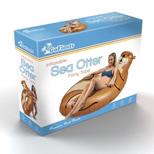 고플로츠 인플레이터블 파티 성인용 튜브, 1개, Sea Otter