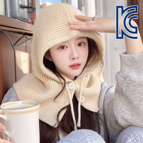 따뜻함과 스타일을 동시에! 쇼비츠 여성 겨울 캐시미어 니트 바라클라바 후드 넥워머 캐시미어바라클라바