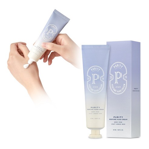 에티에르 퍼퓸 핸드크림 순수 코튼 파우더향, 50ml, 1개