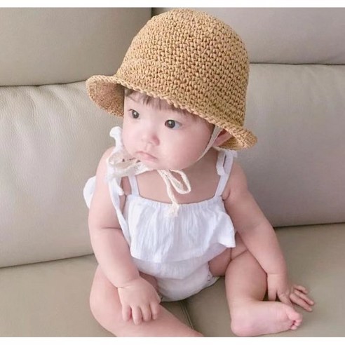 아이의 여름을 책임지는 스타일리시한 자외선 차단, [백백이나라] 아동용 밀짚모자