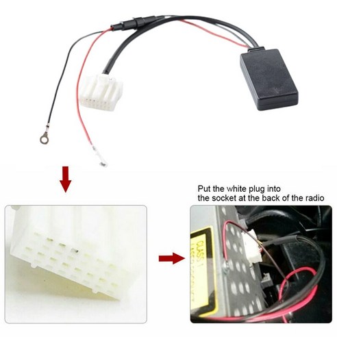 자동 AUX 케이블 오디오 무선 블루투스 어댑터 마즈다 3 5 6 MX5 RX8 스테오 라디오 음악 수신기, 1개