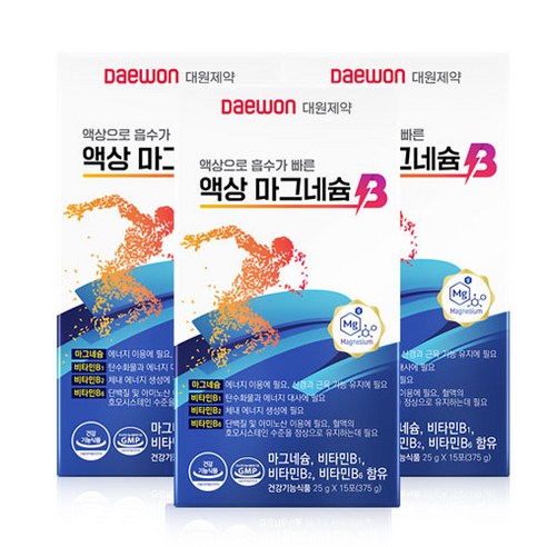 대원제약 글루콘산 액상마그네슘B, 3개, 15회분