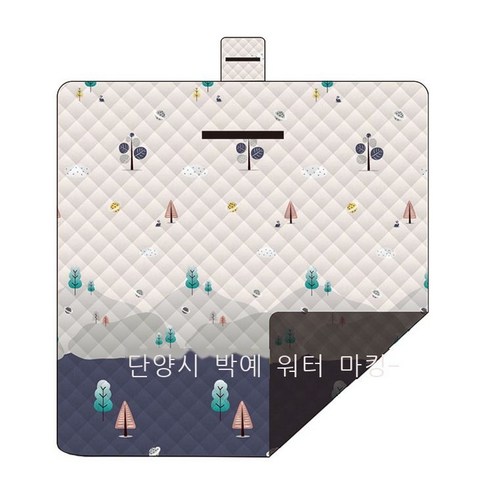 기계세탁이 가능한 소풍 쿠션 야외 방습 쿠션, 150*200, 안개