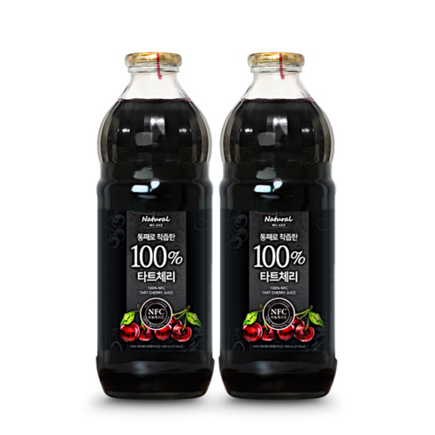 건강중심 몽모랑시 타트체리주스 NFC 착즙 100% 1000ml, 1L, 2개