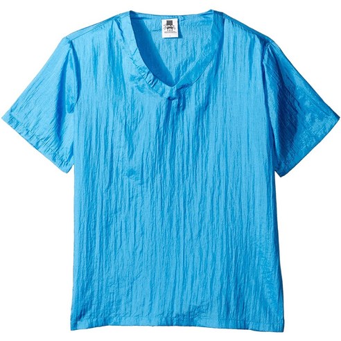 탑퍼포먼스 V 넥 그루밍 스모크 애완 미용 티셔츠, Sky Blue