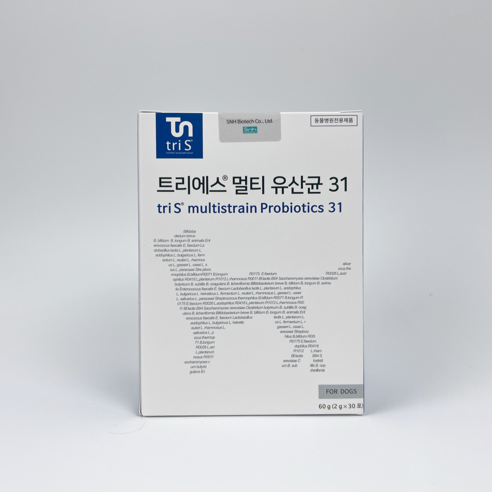 트리에스 강아지 고양이 멀티 유산균 최다균종31은 프로바이오틱스를 함유한 건강보조제입니다.