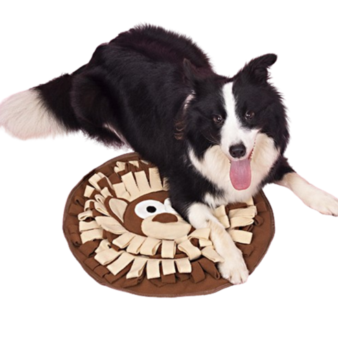 아베크듀블루 애완동물 반려동물 노즈워크 매트 장난감, 1개, 브라운