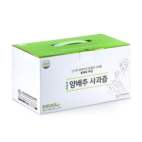 연두팜 찢어먹는 양배추 사과즙 30p, 3L, 1개