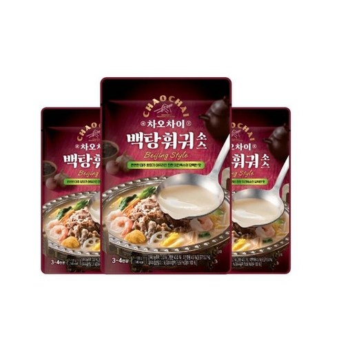샘표 차오차이 백탕훠궈 소스 요리형 120g 3개