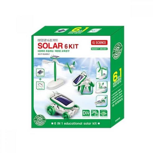 조립식 교육완구 태양광 6종키트 6in1 (8세 이상) 태양열 장난감 교구 과학 학습완구+그래Shop - 물리학/에너지 | 쿠팡