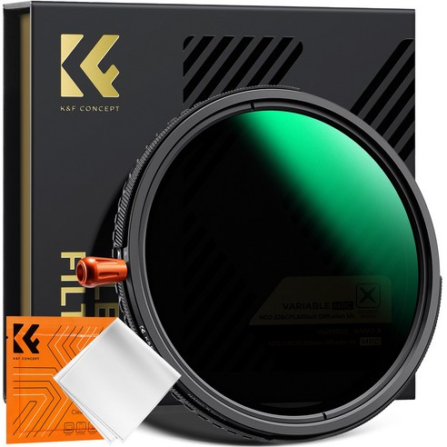 K&F CONCEPT Nano-Xcel 가변 ND2-32&CPL&블랙 미스트 1/4 3-in-1 필터, 1개, 82mm
