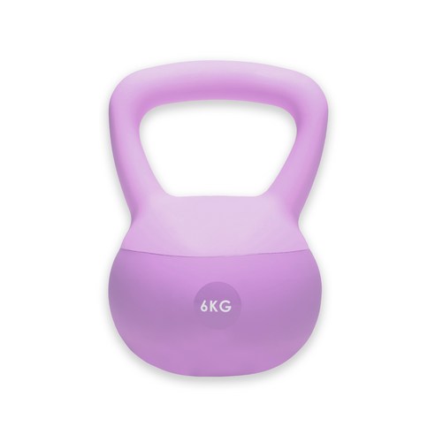 펠컨 무소음 소프트 케틀벨, 1개, 6kg, 퍼플