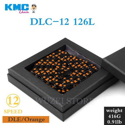 KMC DLC 체인 12V MTB 다이아몬드 체인 블랙 레드 블루 그린 옐로우 마운틴 바이크 12 S 체인 KMC X12 12 시마노 Sram 용 스피드 체인, 1 건, 12V DLC Orange