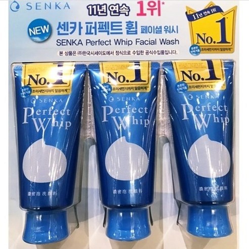 New 센카 퍼펙트 휩 페이셜워시 120gx3입, 120g, 3개