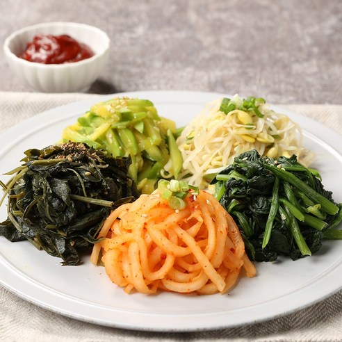 저염식 나물 반찬 셋트로 즐기는 건강한 비빔밥 400g – 비빔밥나물셋트 + 비빔고추장 1개 무나물볶음 저염식 나물 반찬 셋트로 즐기는 건강한 비빔밥 400g – 비빔밥나물셋트 + 비빔고추장 1개 무나물볶음
