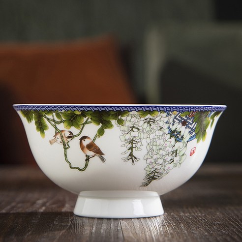 4.5 인치 Jingdezhen 뼈 중국 세라믹 그릇 드래곤 패턴 식기 빈티지 중국 국수 디저트 식기 주방 악세사리, L