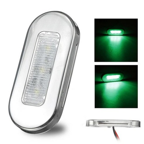 편리한 방수 요트 해양 보트 표시등 ABS 플라스틱 12V DC 3 LED 4PCs, [04] RED