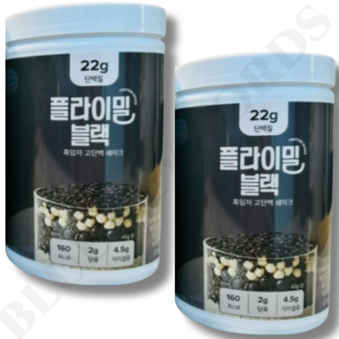 플라이밀 블랙 흑임자 고단백 쉐이크, 630g, 2개