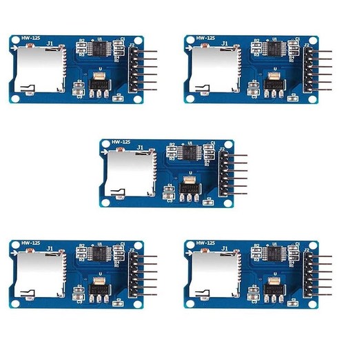 마이크로 SD TF 카드 Adater 리더 모듈 6핀 SPI 인터페이스 드라이버 칩 레벨 변환 포함 Arduino UNO R3 MEGA 2560 Due 5개 b650박격포