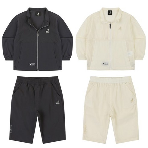 [캉골키즈]AQBCJP00080 AQBCPT07030 GOAT 나일론 스판 점퍼 팬츠 세트 QB 0008