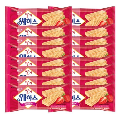 해태제과 웨하스 딸기 50g x 16, 1세트