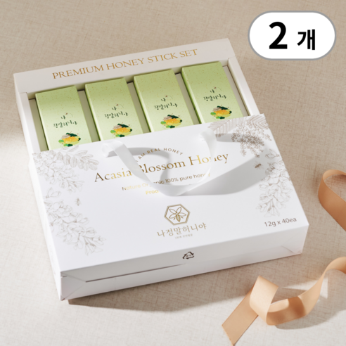 나정말허니야 아카시아꿀 허니스틱 꿀스틱, 40회분, 2개