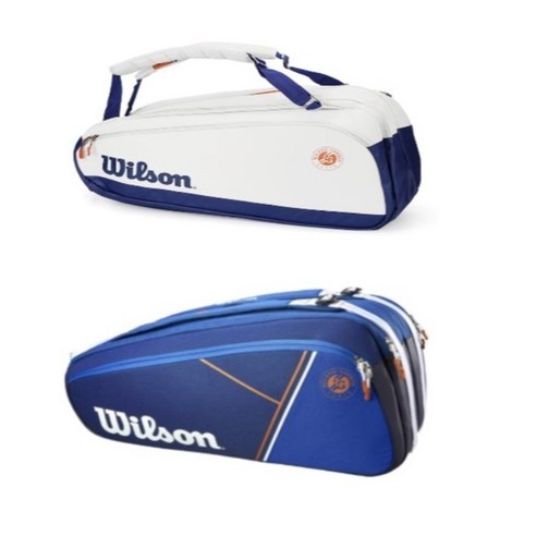 윌슨 WILSON 롤랑가로스 프랑스 투어백 테니스 라켓 가방 숄더백 9PK, 화이트