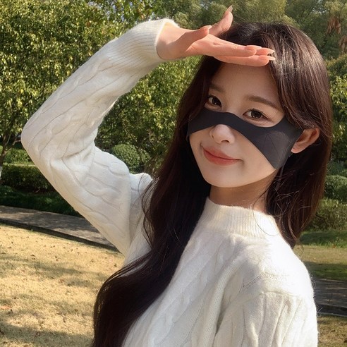 클릭마켓 나비마스크 자외선차단 골프 낚시 등산 기미방지, 블랙, 1개