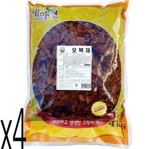 새마원 HACCP 인증 오복채 4kg x 4개 세트