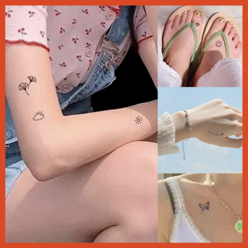 그레이블 반영구 미니 문신 셀프 타투 스티커 160종, 1세트, 혼합