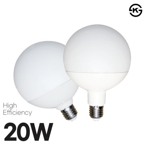 LED 볼전구 G120 램프 20W 주광색 전구색 볼램프 볼구 밝은 전구 E26, 1개, 숏타입_전구색(노란빛)